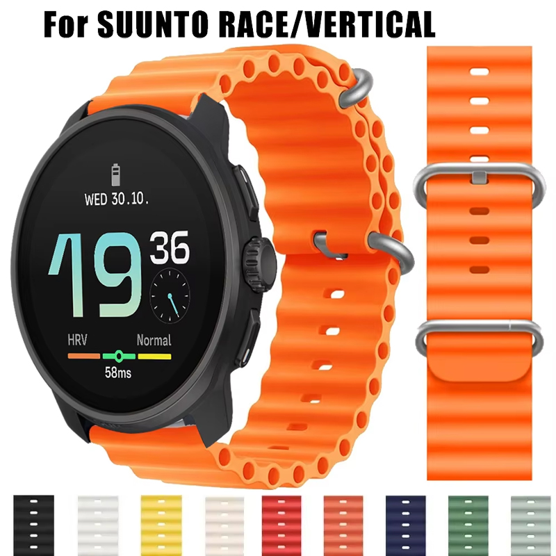 20mm 22mm Ocean Band For SUUNTO Race/Vertical 2 1 Silicone Strap For Suunto 3 3 Fitness/5 9 Peak Pro DLC/Ocean Race Run/Race S