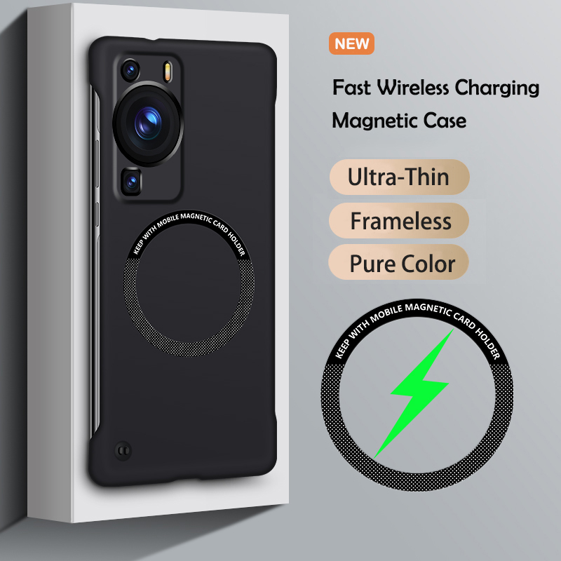 Ultra Thin Matte Frameless Case For Puro 70 P60 P50 P40 P30 Mate 70 60 50 40 30 20 Nova 14 13 12 11 10 9 Pro Magnet Cover
