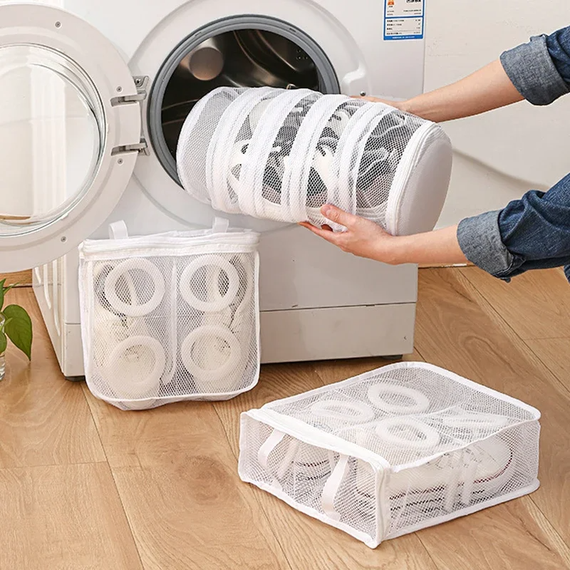1Pc Durable Shoe Washing Bag, Large Sports Shoe Washing Bag, Shoe Washing Machine Bag, Mesh Laundry Bag, Shoe Tennis Shoe Bag