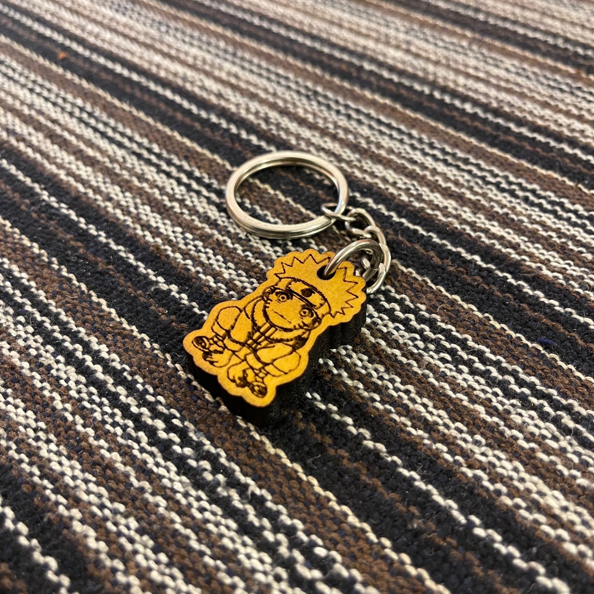 Naruto Kid - Mini Size - Anime / Manga - Wooden Keyholder / Keychain / Keyring - Nepal / Nepali / Nepalese