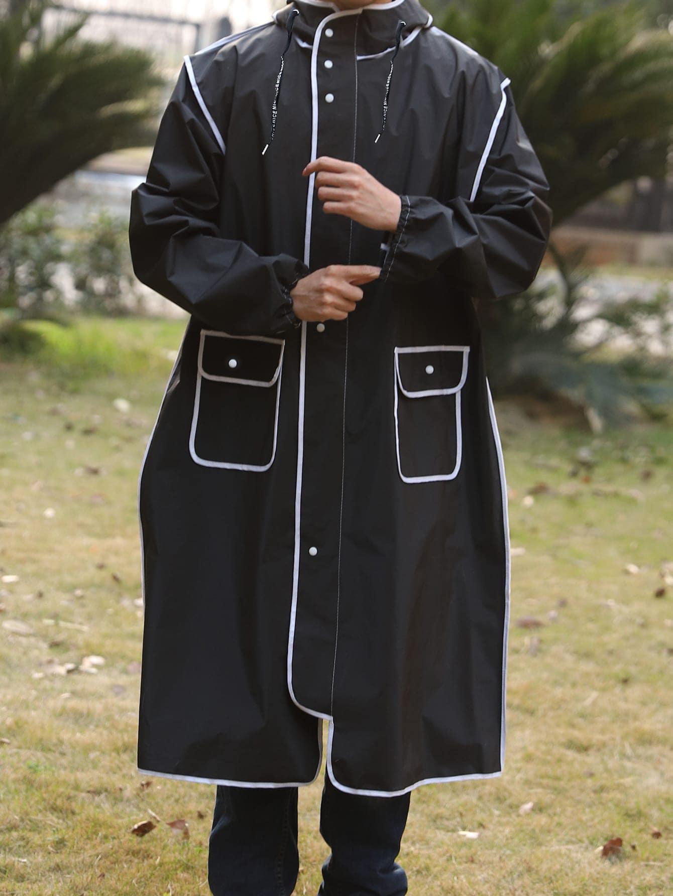 Long raincoat full body rainstorm proof electric bicycle single female male fashion student battery bike poncho