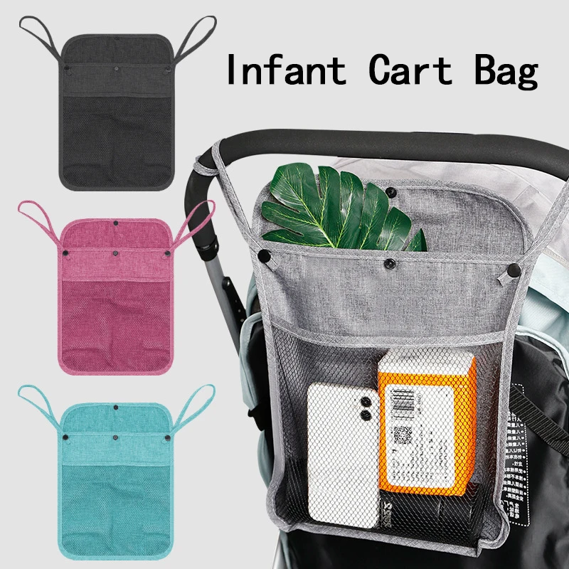 Baby Stroller Storage Bag Baby Cart Outdoor Portable Hanging Bag Large Capacity Double Pockets Mommy Organizers Mesh Bags