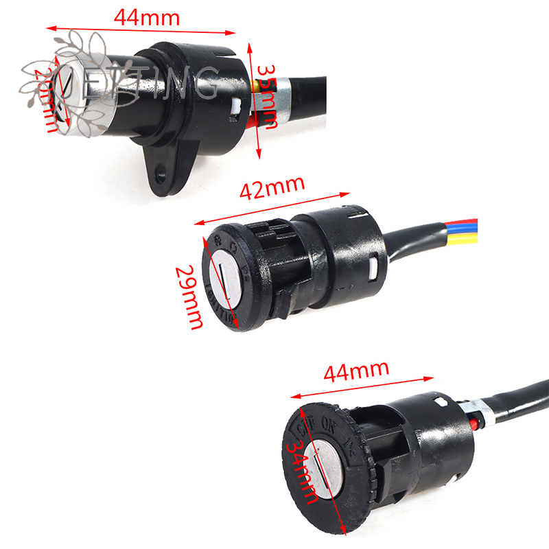 Hot 1Pc Universal Black Electric Bicycle Biking Dustproof Cycling Parts For Electric Scooter Ignition Switch Key Power Lock
