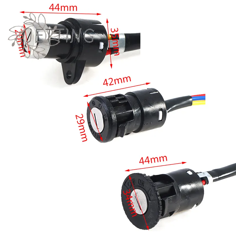 Hot 1Pc Universal Black Electric Bicycle Biking Dustproof Cycling Parts For Electric Scooter Ignition Switch Key Power Lock