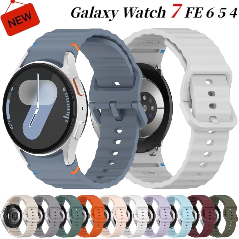 Official No Gap Silicone Strap For Samsung Galaxy Watch 7/6/5/4/FE 44mm 40mm Sports Bracelet Watch 6 4 Classic 47mm 43/46mm Band