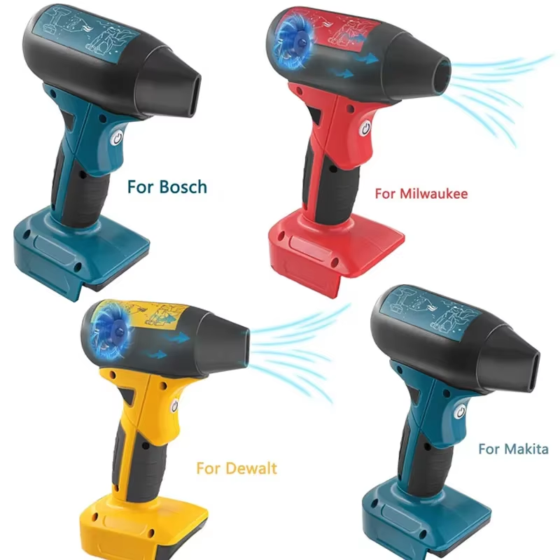 Cordless Portable Handheld Turbo Jet Fan Blowers 130000RPM Compatible For Makita/Dewalt/Milwaukee/Bosch 18-22V Battery Blower Fa