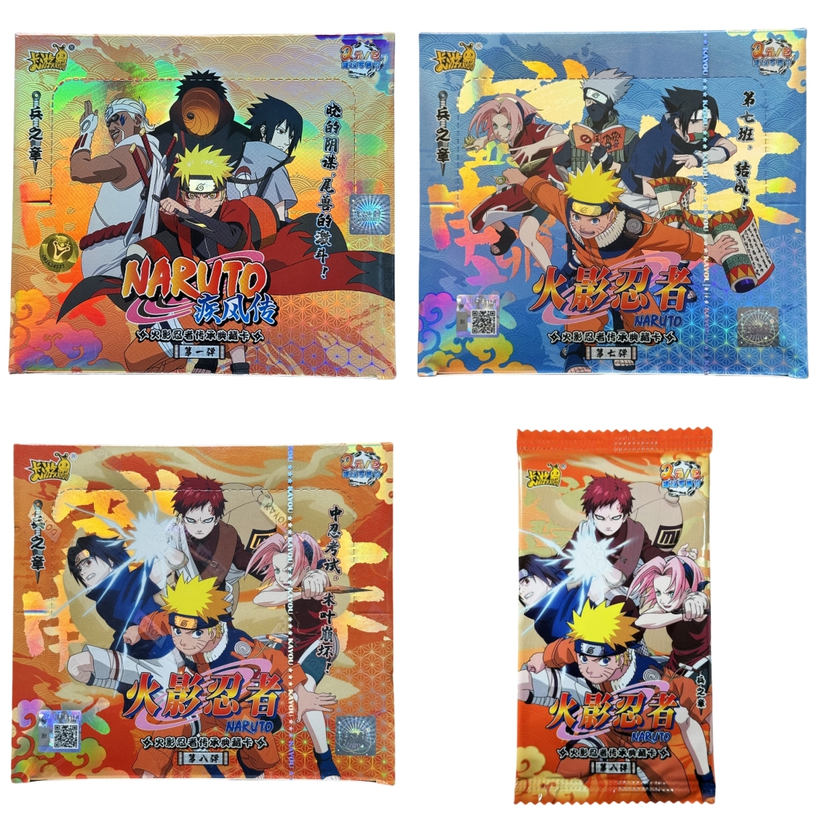 KAYOU Genuine Collection Hobby Card Classic Anime Naruto Characters Hinata Sasuke Sakura Itachi Kakashi Children's