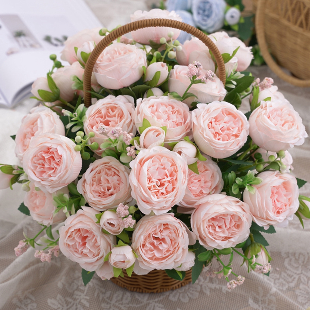 1/3Pcs Artificial Rose Flowers Peony High Quality Festival Home Room Decoration Vases Wedding Arch Outdoor Garden Yard Diy s