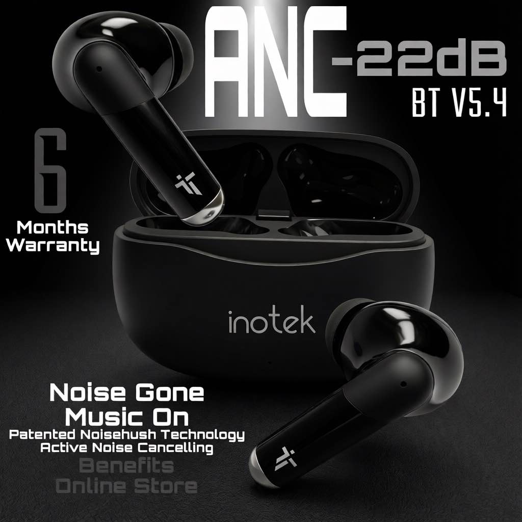 AirPods Inotek 5.4 ANC/ENC True Wireless Stereo High-Definition Sound Quality