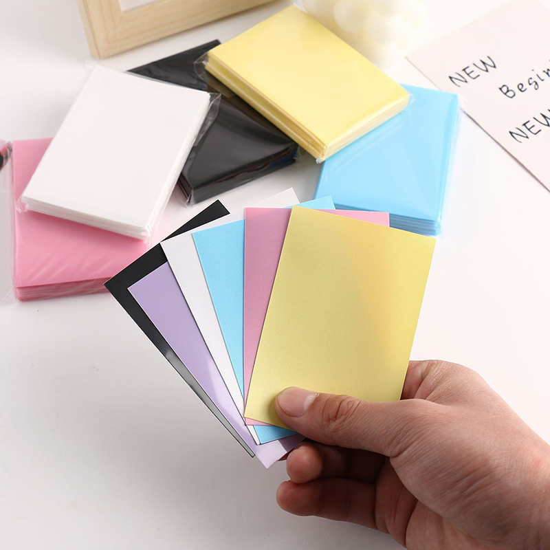 50pc/pack Color Kpop Card Bag Photocard Sleeves Idol Photo Cards Protective Storage Bag PP Frosted Card Film