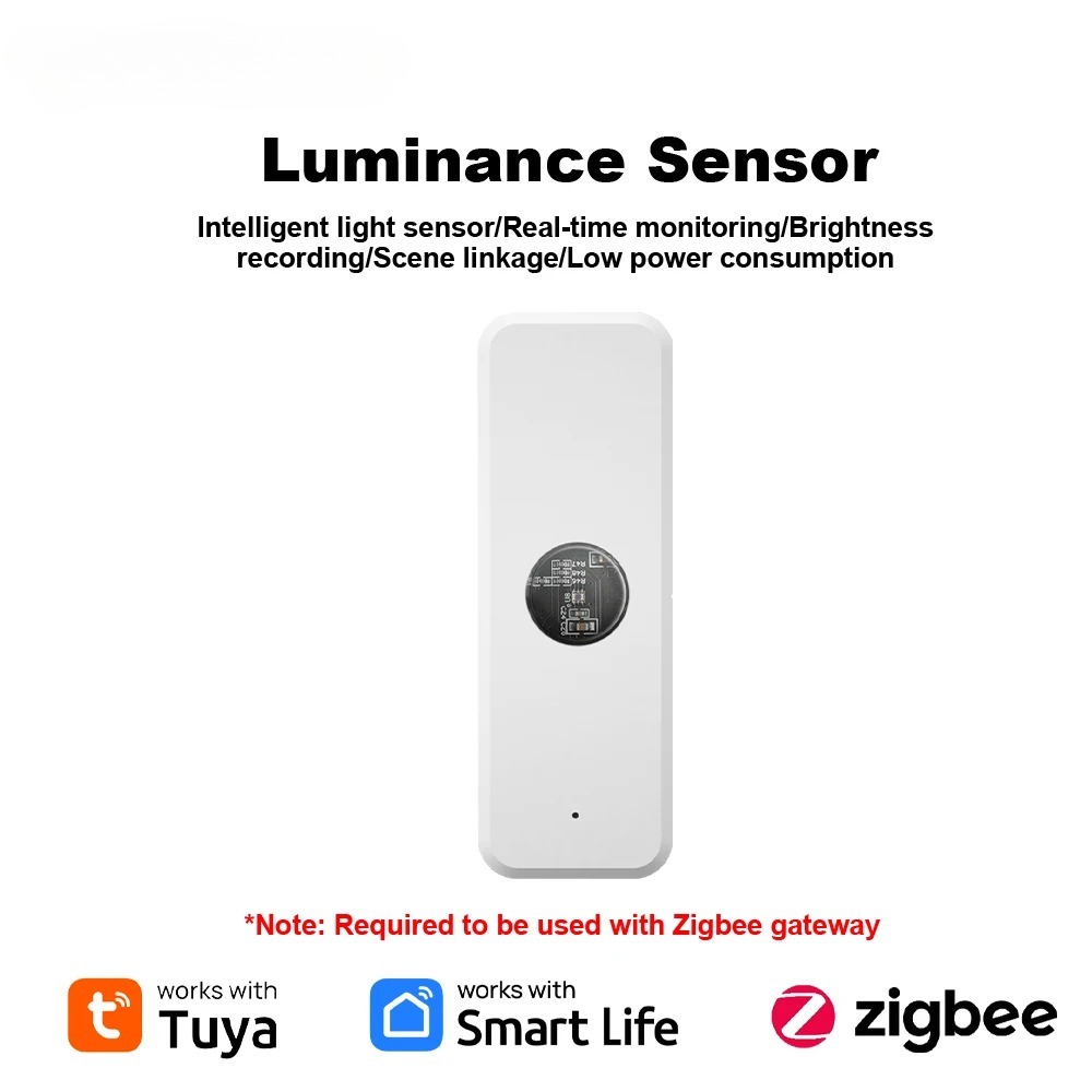 Smart Light Sensor Tuya Smart Home Zigbee Light Sensor Device App Controlled Brightness Detection Detector