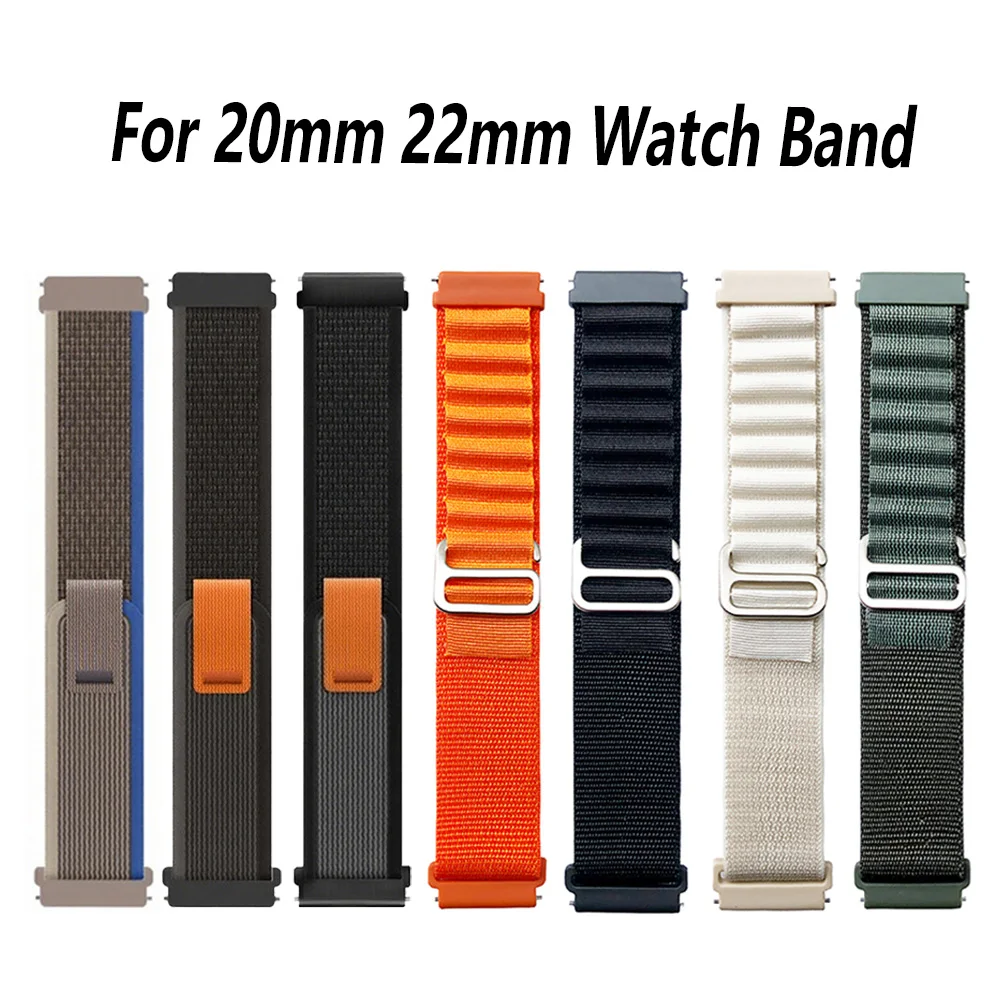 Nylon Band for HaiWei Watch 7 6 5 4 40mm 44mm Classic/Active/Gear S3 Frontier 20mm 22mm Sport Loop Strap GTS 3 4