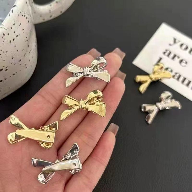 Hot Sale 6 Pieces Of Women's New Golden Bow Mini Hairpins, Sweet And Cool Girl Bangs Hairpins And Hair Accessories