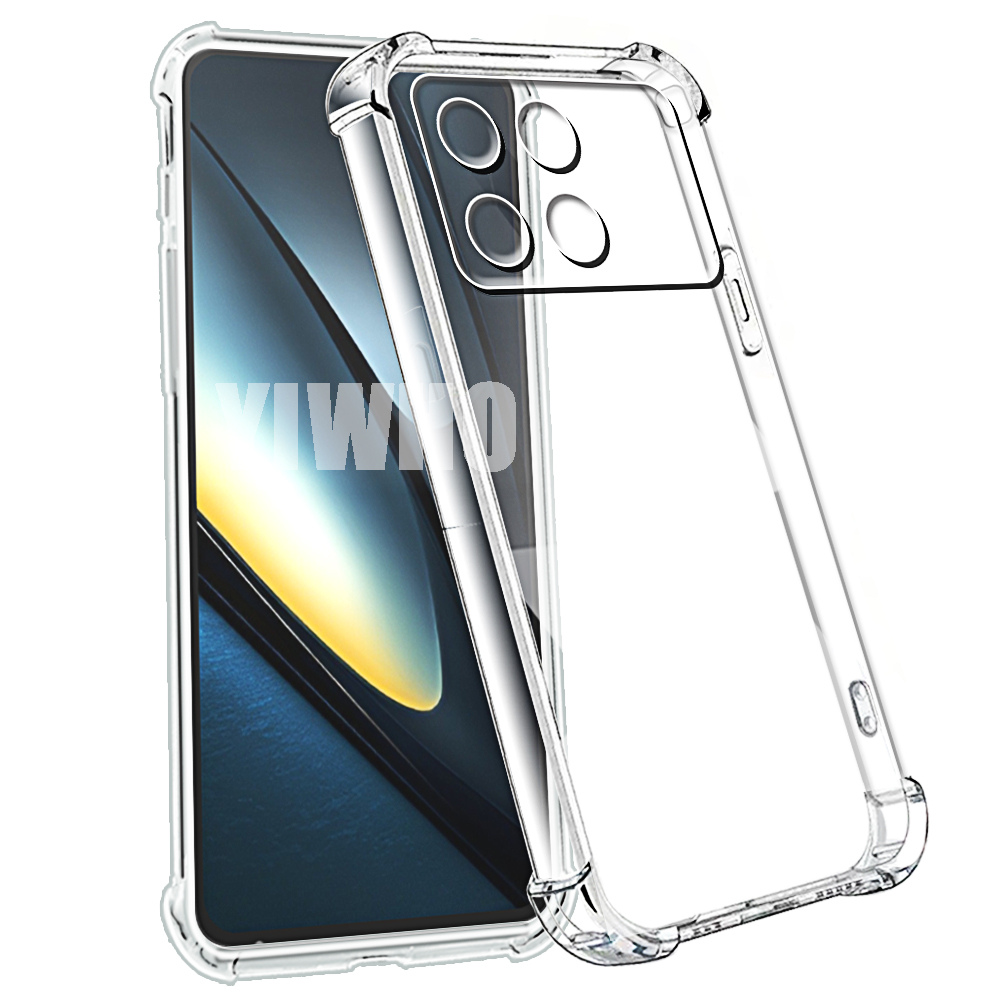 Airbag Transparent Phone Case for Xiaomi Poco F6 X6 X5 F5 F4 F3 X4 X3 Pro 5G M6Pro 4G M5S Protective Shockproof Back TPU Cover