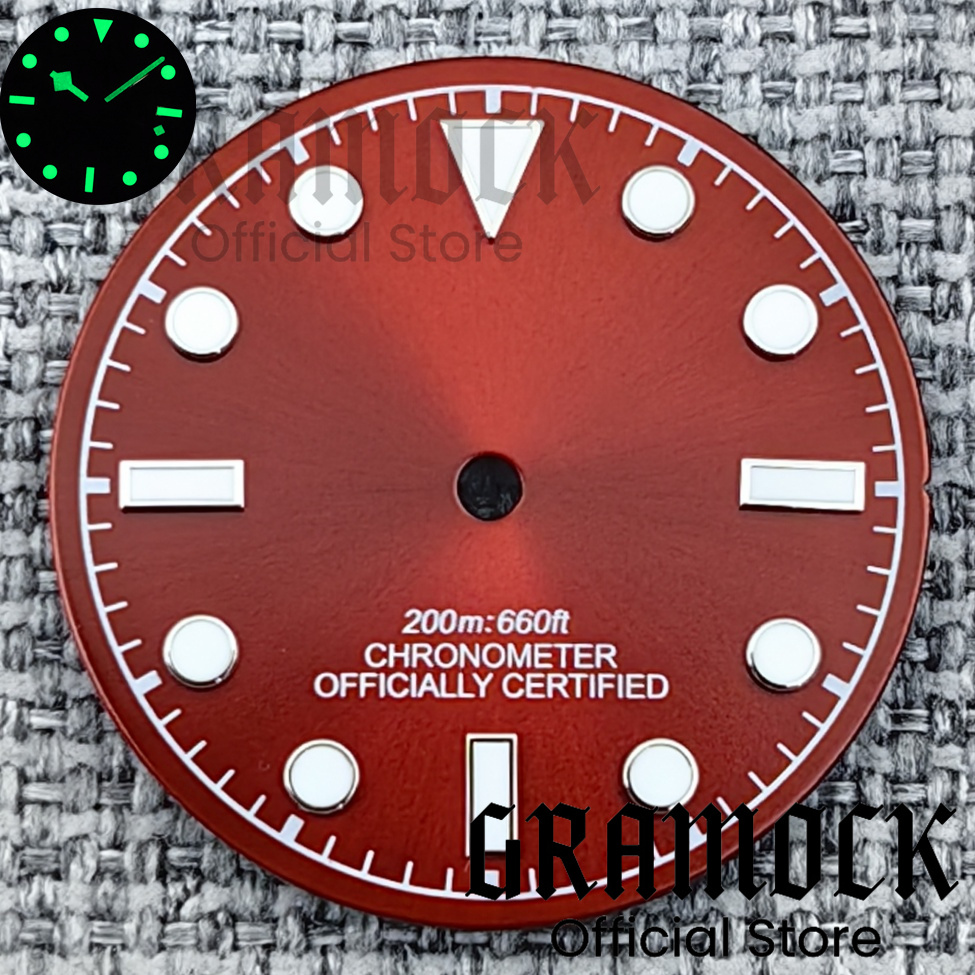 GRAMOCK NH35 29MM Red Pink Black Brown Sterile Watch Dial Gold Rose Gold Index Lume Fit NH35 NH36 ETA2824 PT5000 Movement
