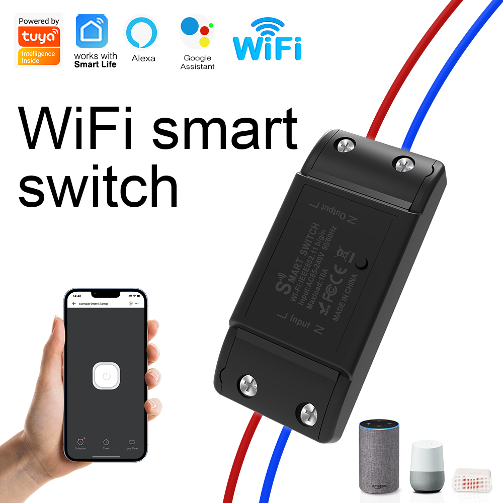 Tuya WiFi Smart Life LED Light Switch APP Wireless Controller Universal Circuit Breaker Timer Alexa Accessories lightify