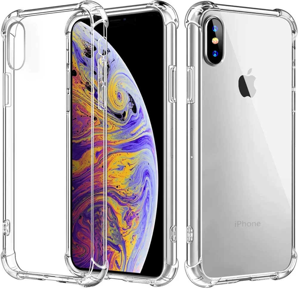 Shockproof Transparent Soft Case For iPhone x, xr, xs, max, 11, 12, 13, 14, 15 Apple