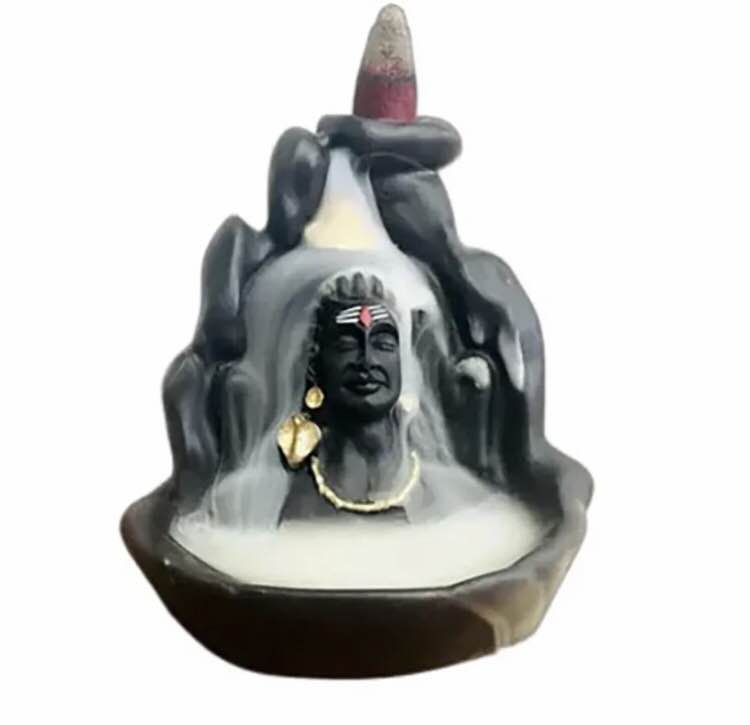 Adiyogi Shiva Smoke Fountain with Incense Burner