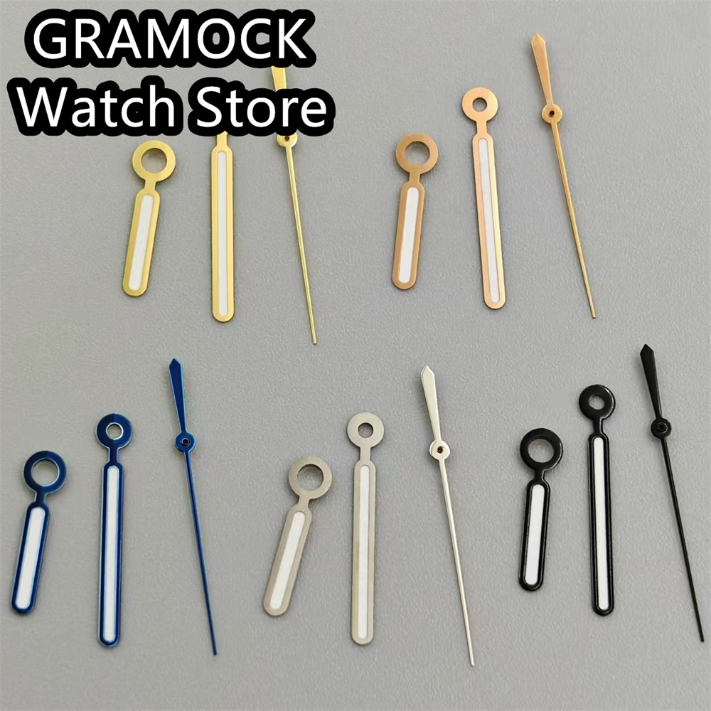 GRAMOCK Watch Hands White Black Red Orange Hands Green Luminous Fit NH35 NH36 ETA2824 PT5000 Movement