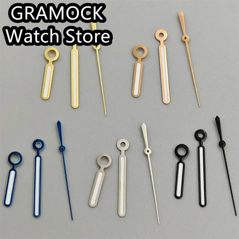 GRAMOCK Watch Hands White Black Red Orange Hands Green Luminous Fit NH35 NH36 ETA2824 PT5000 Movement