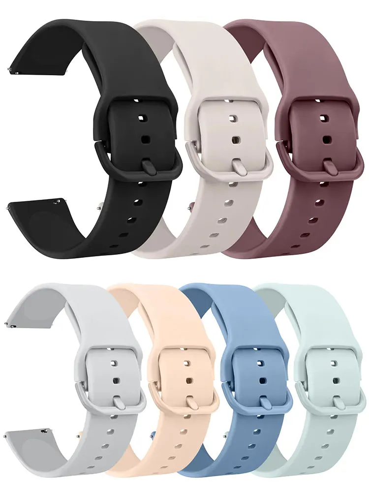 20/22mm Watch band For GTS 4-2 Mini/GTR 4/3/2 /Pro/stratos Sport Silicone Bracelet correa bip 5-bip 6 pro strap