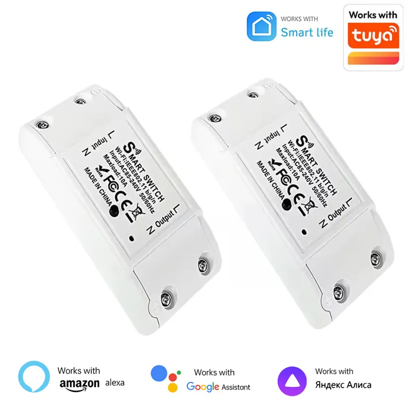 Universal Breaker Timer Works with SmartLife APP Wireless Remote Control Work with Alexa Home DIY WiFi Smart Light Switch
