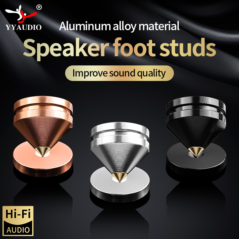 YYAUDIO Erument-hifi speaker stand foot pad, shock pin, speaker aluminum alloy metal foot pad, high quality, 4 pieces