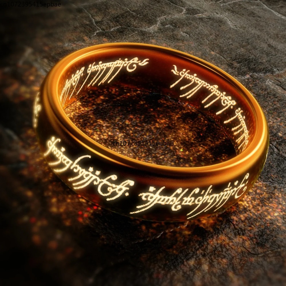 Stainless Steel Laser Engraving Exquisite Couples Wedding Rings, Men And Women Fashion Movie Jewelry
