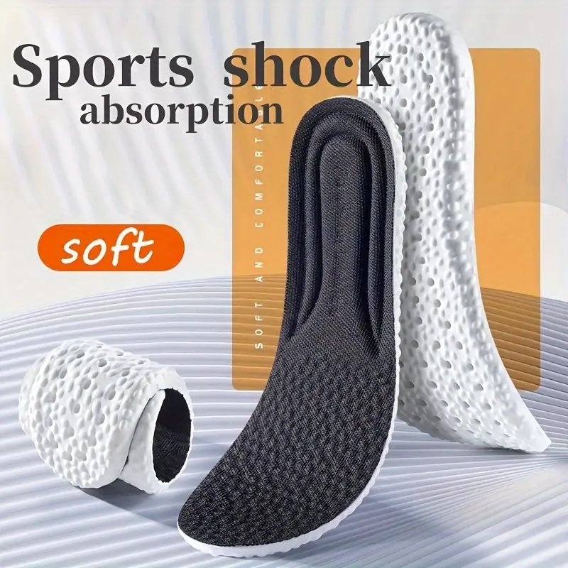1 Pair EVA material Insoles For Shoes Sole Shock Elastic Deodorant Breathable Cushion Sport Running Insoles For Feet Insoles