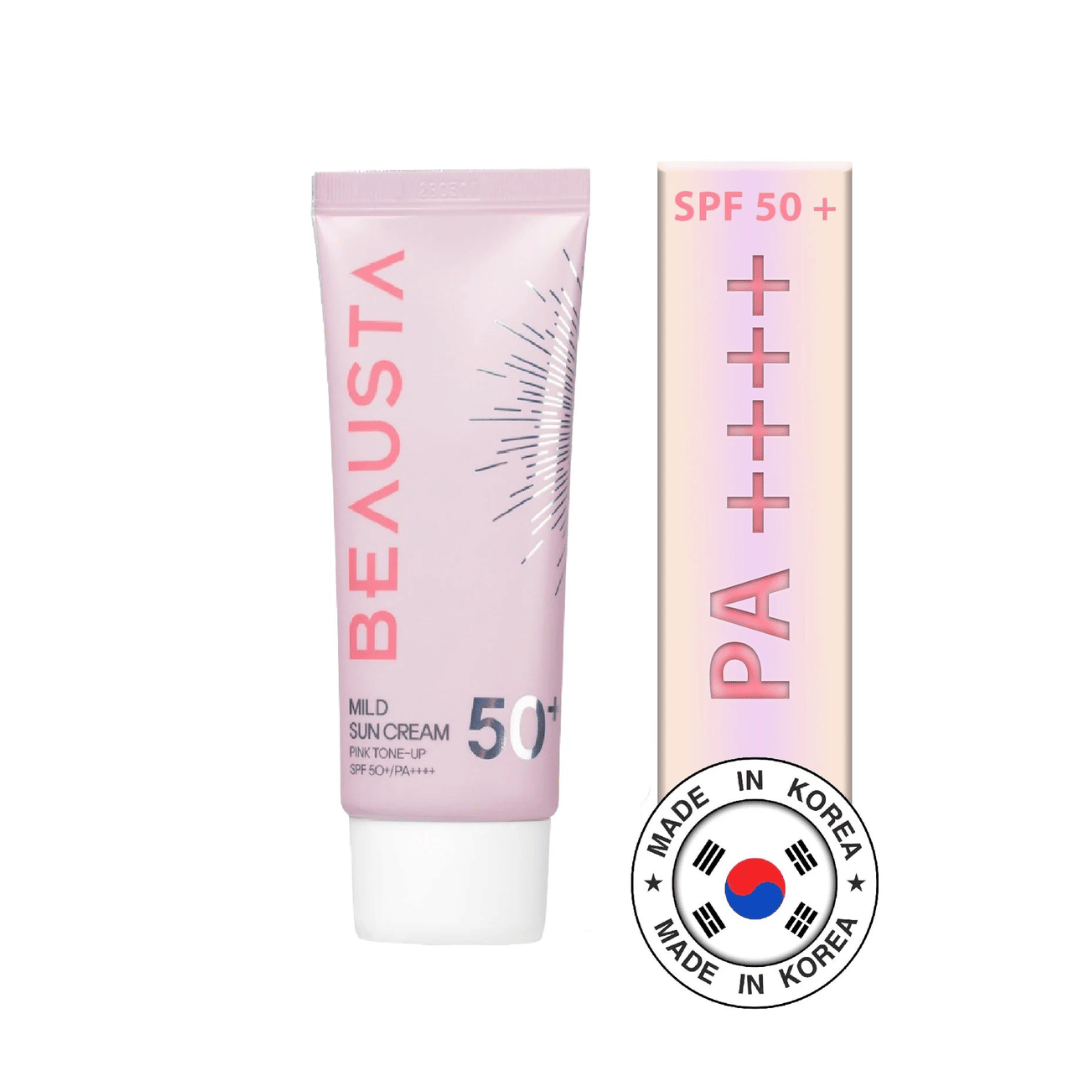 Beausta Mild Sun Cream Pink Tone Up SPF 50+ PA++++