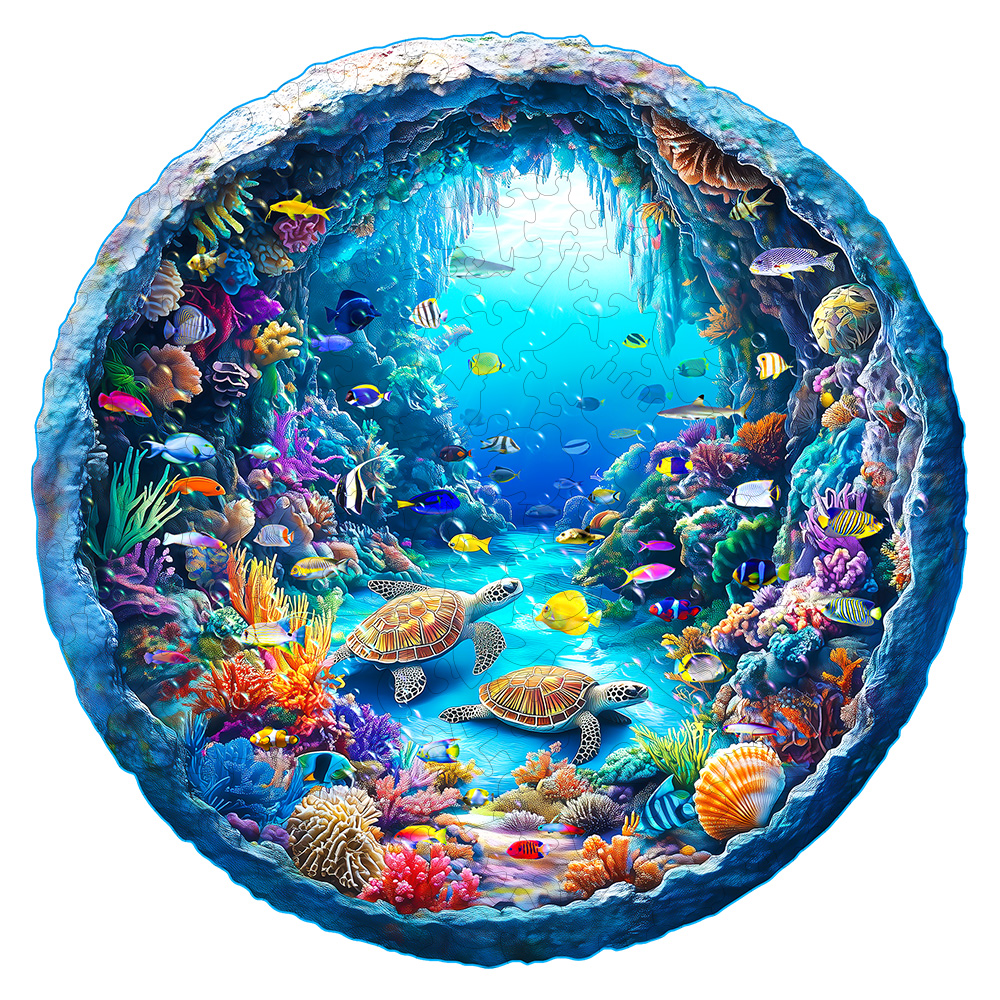 Ocean World Wooden Puzzles, Exquisite Paper Boxes, Irregular Shaped Puzzle Toys, Family Gathering Games, Decorative Arts, Festiv