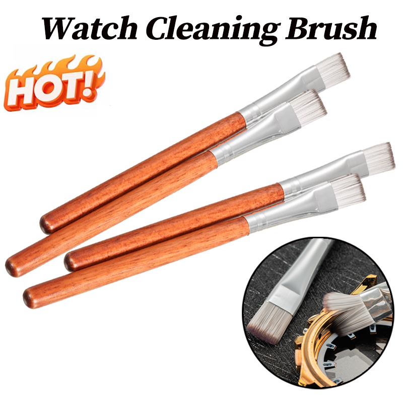 1/2/4 Pcs Watch Cleaning Brush Movement Small Part Cleaning Pen Watch Dial Fiber Brushes Watch Maintenance Tool Accessory