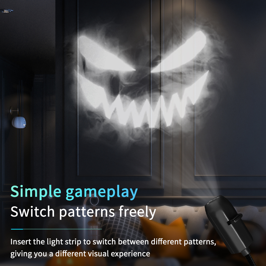 USB Plug Projection Light Adjustable Halloween Theme Indoor Ceiling Projection Light Wall Ambient Light Holiday Decoration Light