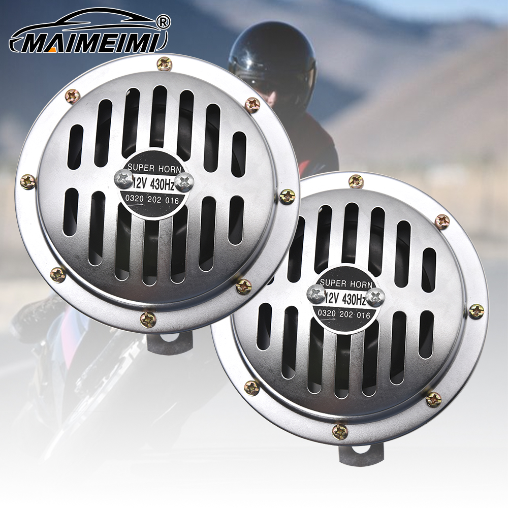 12V MOTORCYCLE Hella Super Loud Compact Electric Blast Tone 115db Waterproof Horn Speakers For Scooter Moped Dirt Bike ATV 400HZ