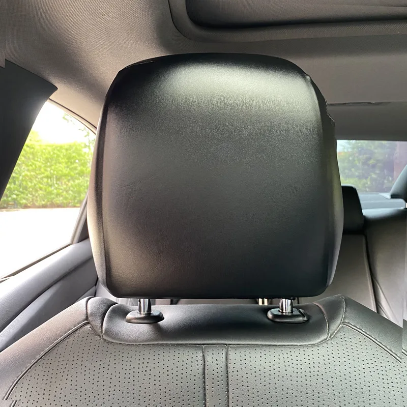 Universal Waterproof PU Elastic Leather Car Headrest Cover All-Inclusive and Traceless Dust Cover Car Truck Suv Auto Accessories