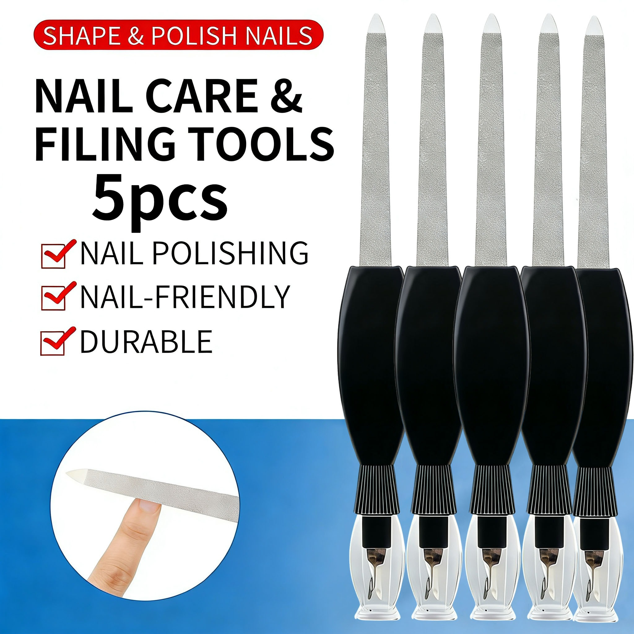Multicolor Nail File Set, Professional Double-Sided Emery Board for Manicure Pedicure, Nail Shaping Buffing Tool