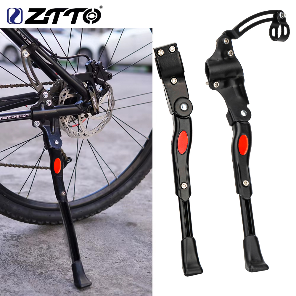 ZTTO MTB Road Bicycle Kick Stand Kickstand High Strength Aluminum Heavy Duty Adjustable Cycling Support Side Rear Parking Racks