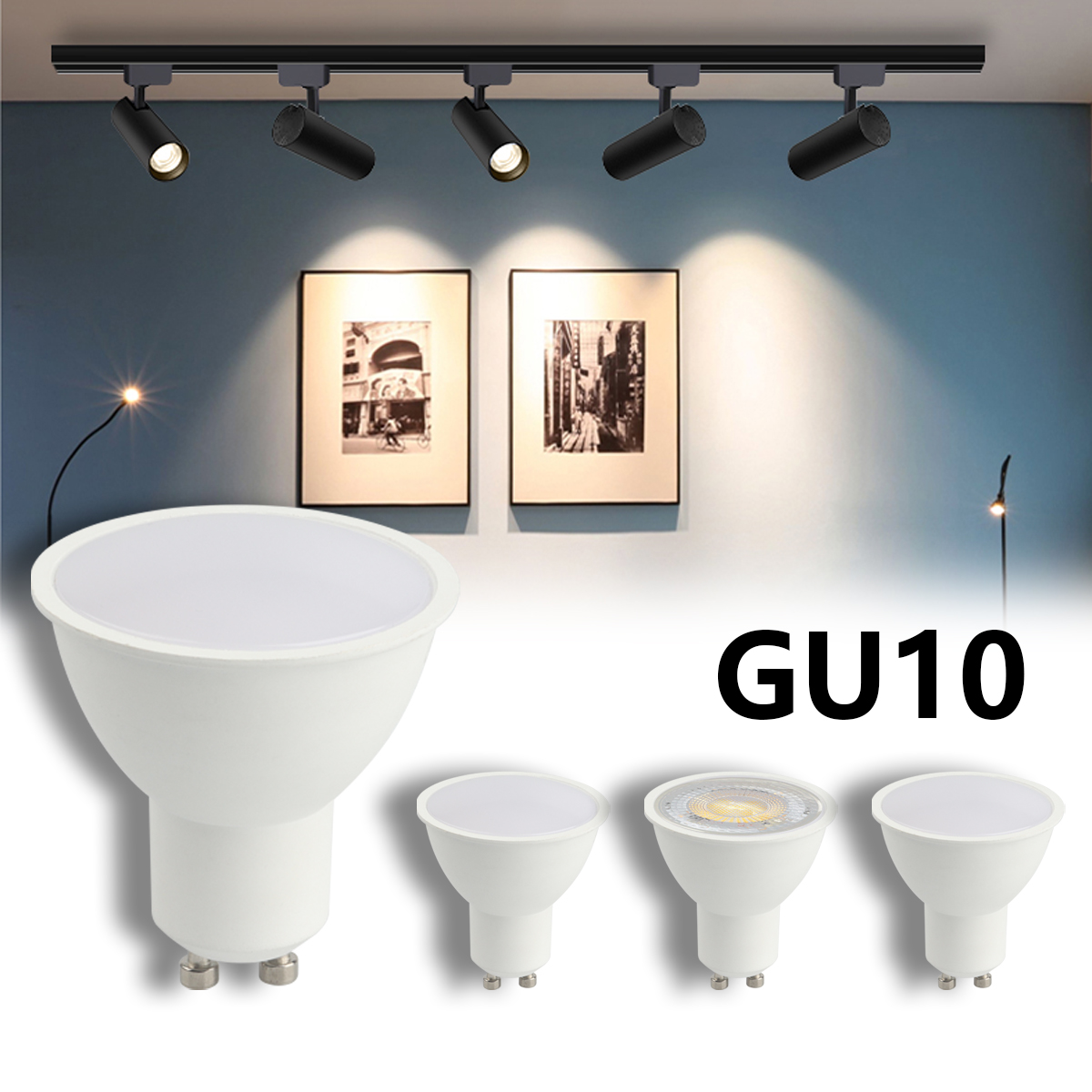 6PCS/LOT LED spot light GU10 AC220V AC100V-240V LED energy saving bulb 3W 5W 6W 7W 8W You can replace the 50W halogen lamp