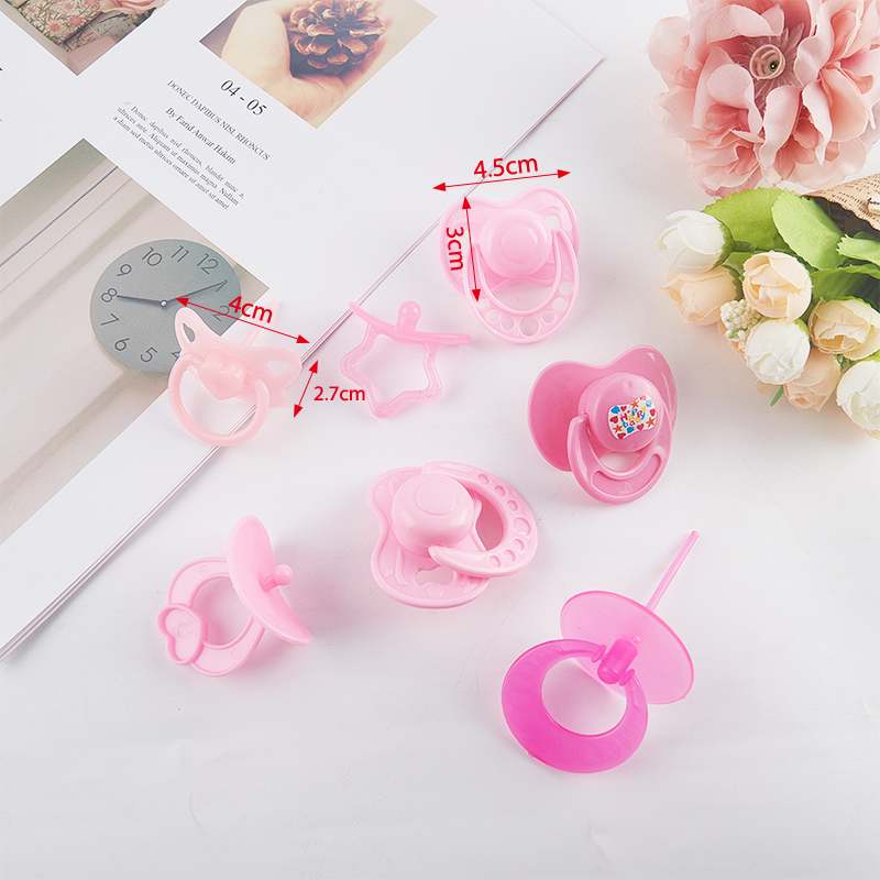 2pcs Lovely Baby Doll Pacifier Play House Supplies Dummy Nipples for New Reborn Dolls Kids Toy