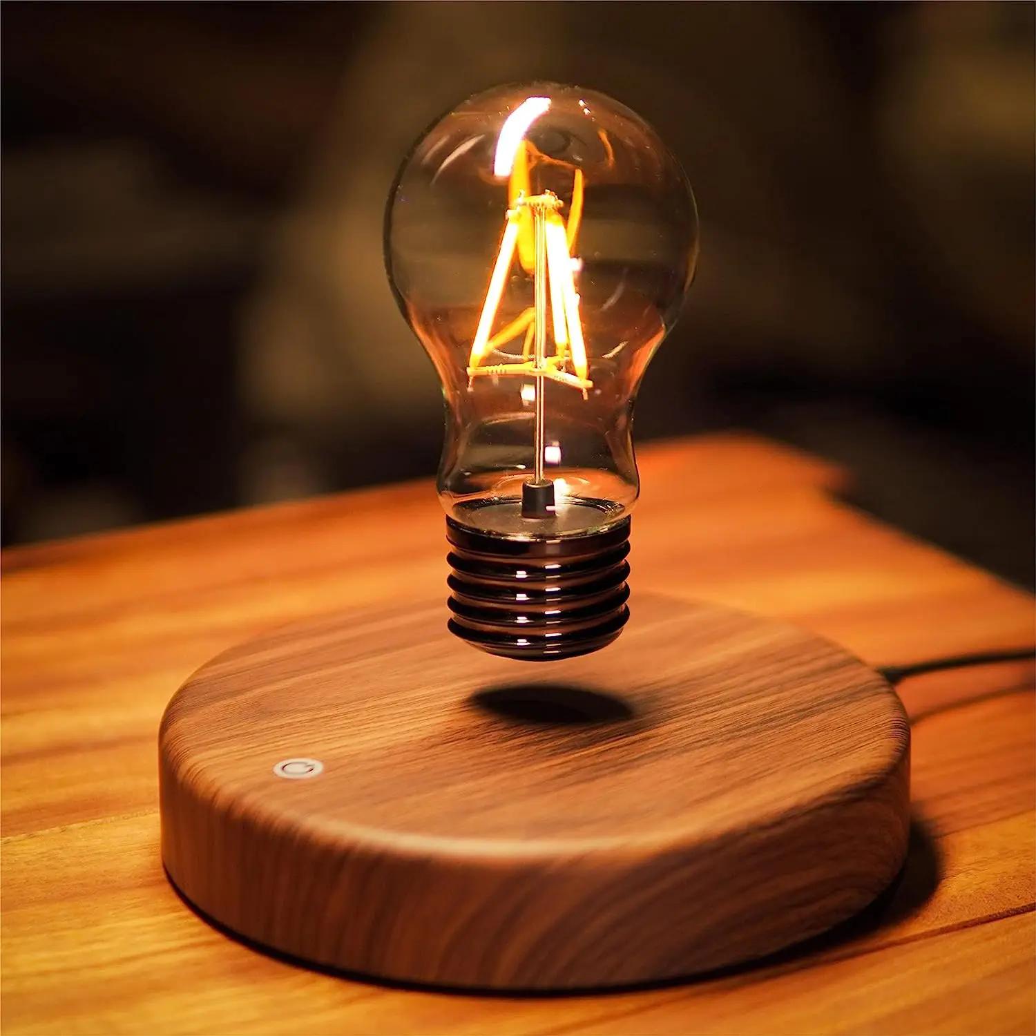 Wireless Automatic Rotating Light 360 Degree Levitating Bulb Lamp Magnetic Floating LED Light Desk Lamp Table lamp Night Light
