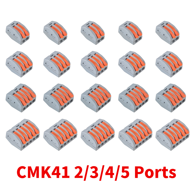 10/20Pcs Quick Push in Lever Wire Connector Splicing Compact Terminal 2 3 4 5 Ports Fast and Stable Connection Easy Installation