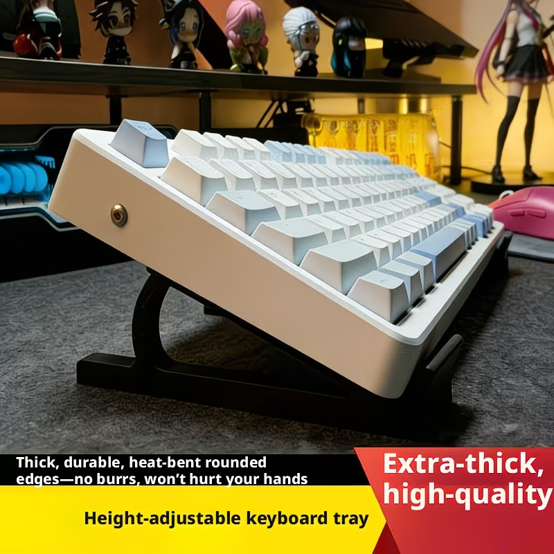 1pc Ergonomic Keyboard Riser, Non-Slip Universal Stand with Multi-Color, Perfect for Office & Gaming Setup, Keyboard Stand