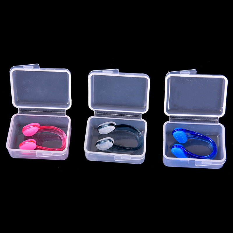 1pc Children Swimming Nose Clip Soft Silicone Swimmer Unisex Nose Clip With Box