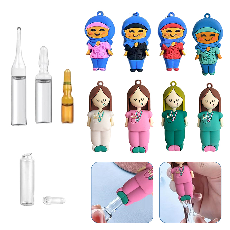 1pc Cute Cartoon Shape Medical Ampoule Bottle Opener Nurse Doctor Special Rubber Syringe Cutter Bottle Opener Multifunctional