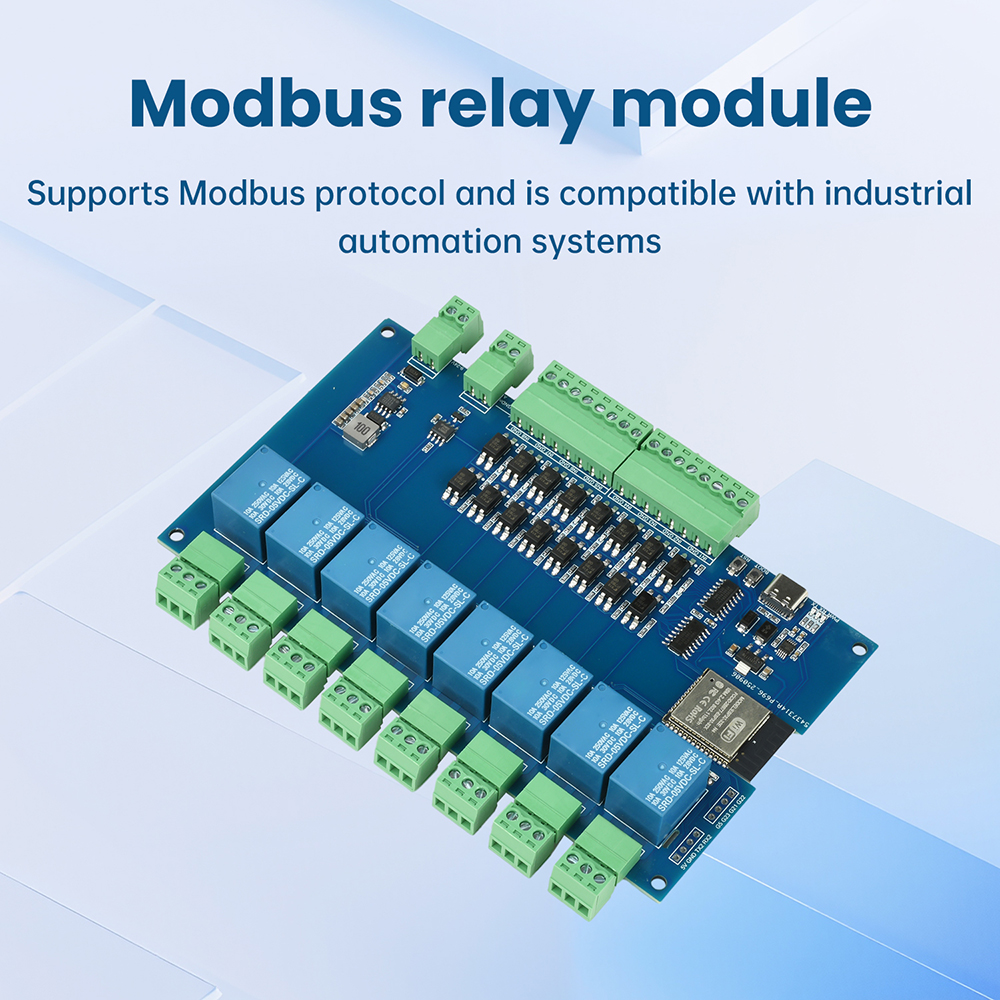 DC 9-24V 4-channel/8-channel Relay Module ESP32 RS485 Modbus WIFI Bluetooth Relay Development Board Switch Power Supply Module