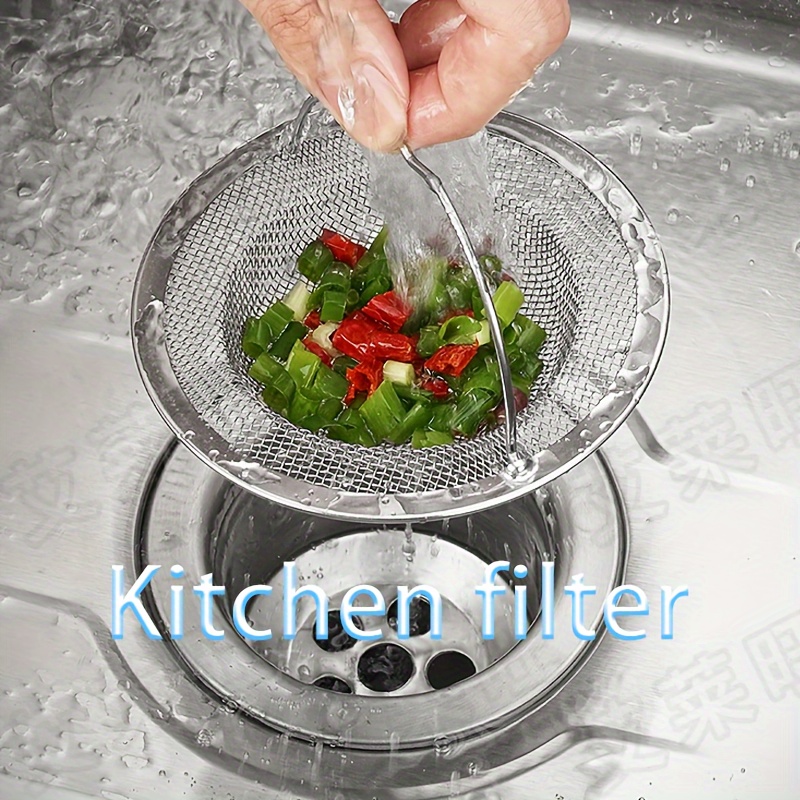 1PC Kitchen sink filter screen, thickened universal vegetable washing basin, bathroom anti clogging sink filter screen