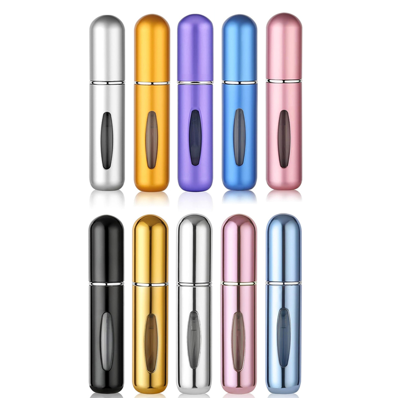 5/10PCS 3ML 5ML 10ML Clear Mini Glass Bottle Empty Cosmetics Small Refillable Sample Perfume Atomizer Bottles