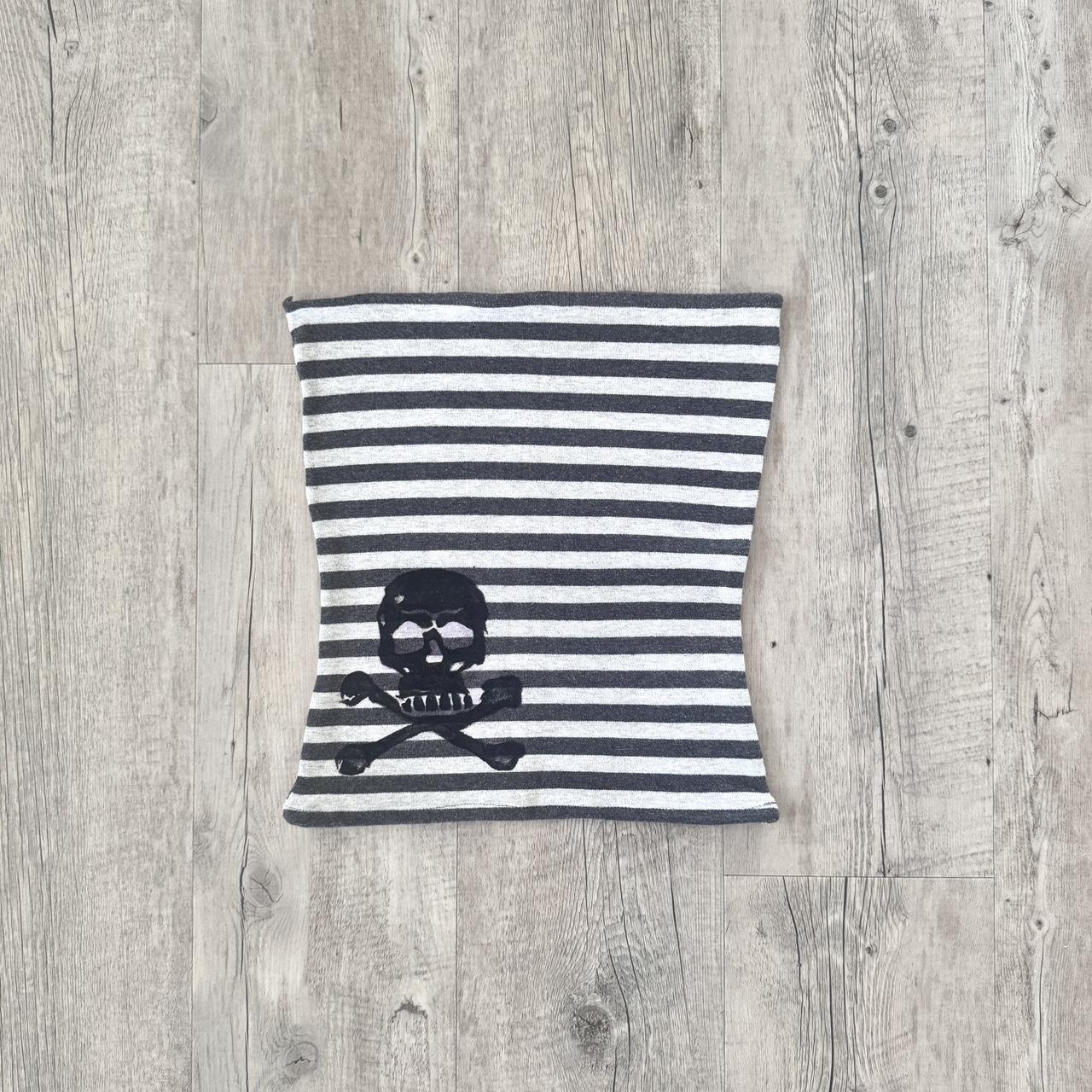 Summer New Trend Striped Skull Print Fashion Retro Spicy Girl Personality Strapless Backless Vest Women's Wholesale