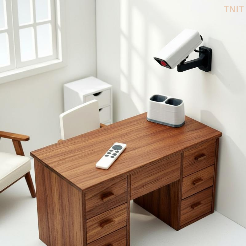 Custom 1/12 Mini Surveillance Camera for Dollhouse, Home Decor and Doll's Micro Scene Display