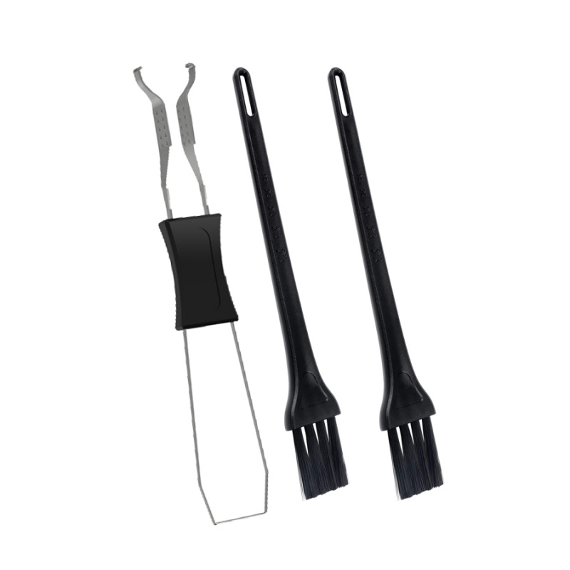 Keycap Puller Switch Puller Stainless Steel Keycap Removal Tool with 2 Pcs Keyboard Cleaning Brush for Mechanical Keyboard